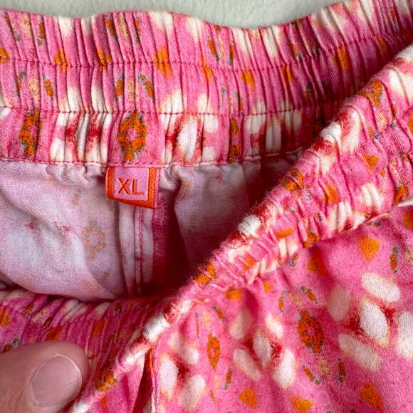 Brooks Ave Pink Scalloped Pajama Set Long Pant & Short Sleeve Top Sweet Pea NEW - Picture 10 of 11